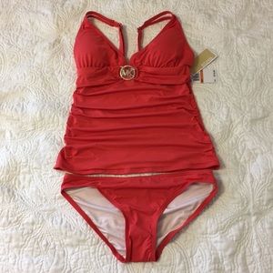 SOLD 🏷  MICHAEL KORS Papaya Tankini 2 pc Swimsuit